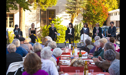 Opening Night of the Cabrillo Festival’s 50th anniversary season featured a pre-concert dinner and talk with Marin Alsop and the composers and creative team of Hidden World of Girls: Stories for Orchestra. Photo: rr jones