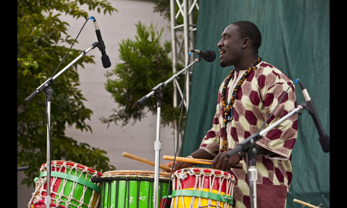 Domu Africa represents Senegal on the outdoor stage. Photo: rr jones