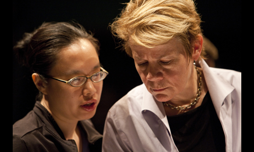 Associate Conductor Carolyn Kuan works closely with Music Director/Conductor Marin Alsop. Photo: rr jones