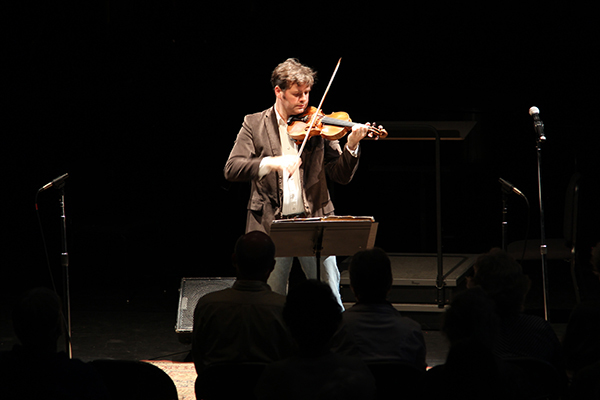 Violinist Rob Simonds treated donors to a special pre-season private recital concert at the Civic on Aug 1. Photo by Jess Frye