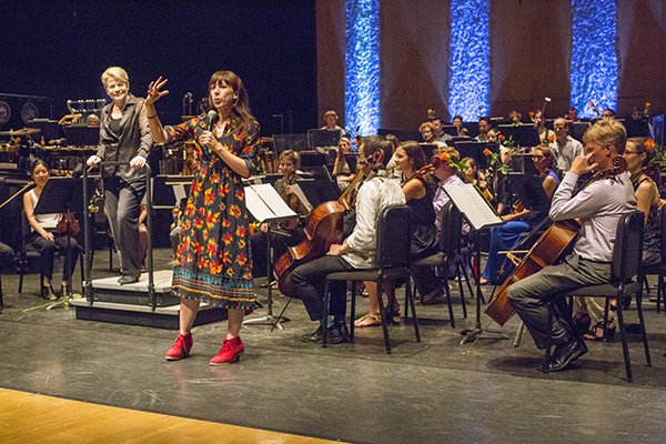 Composer Missy Mazzoli introduces her Detroit-inspired work River Rouge Transfiguration. Photo by rr jones.