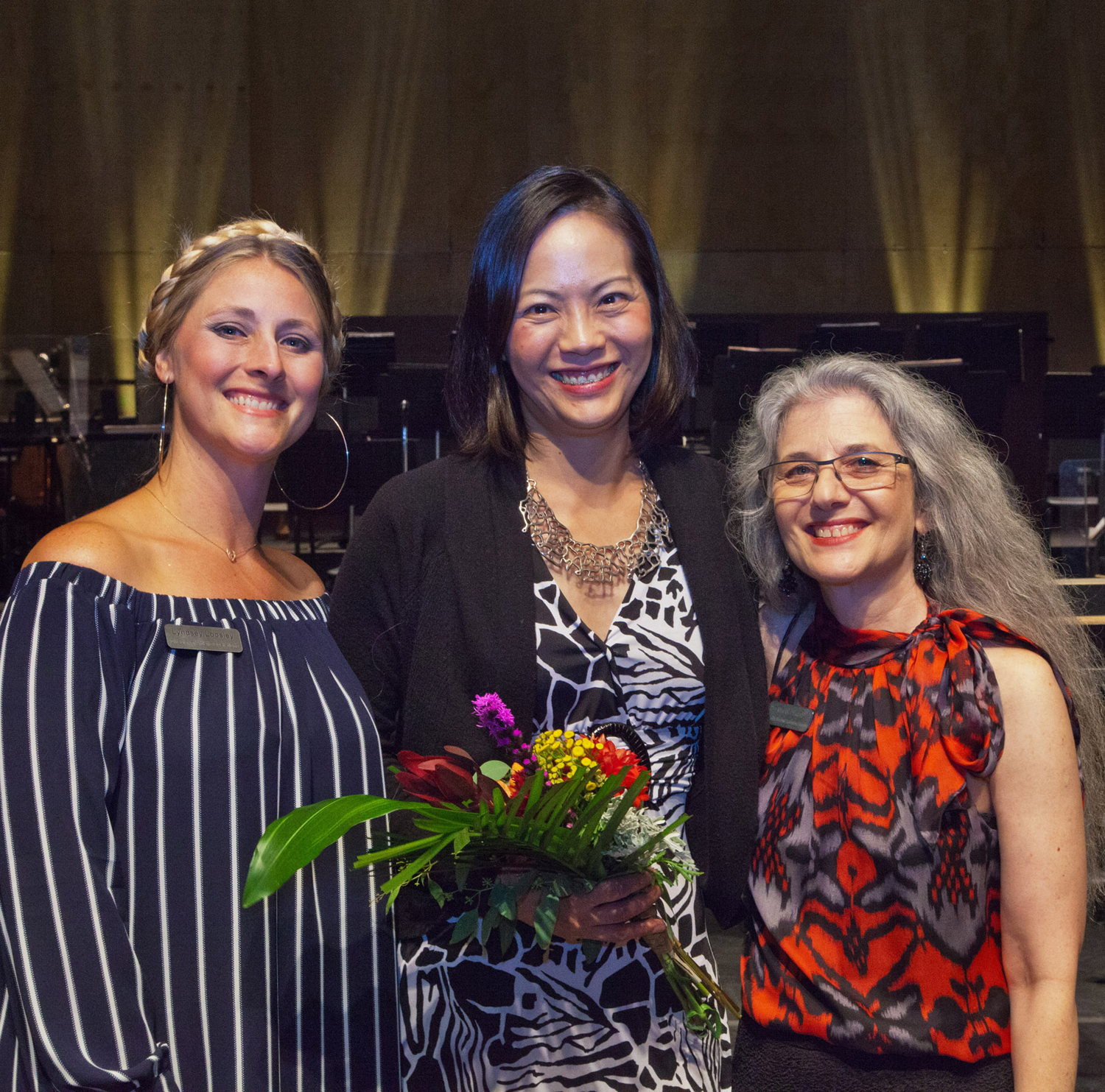 Lyndsey Loosley, Director of Artistic Operations; composer Vivian Fung; and Ellen Primack, Executive Director.