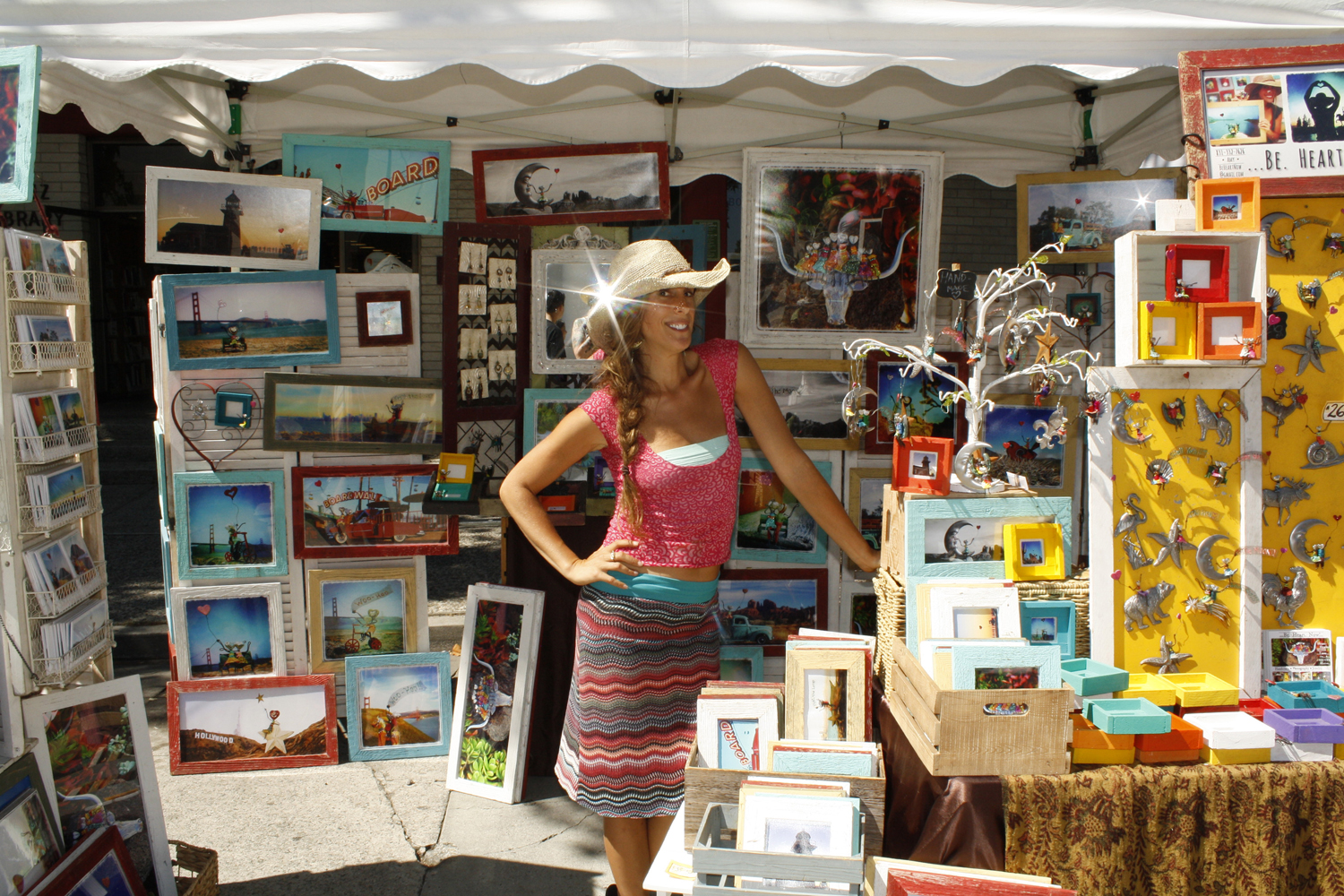 A Church Street Fair vendor sparkles in her charming booth! (staff photo)