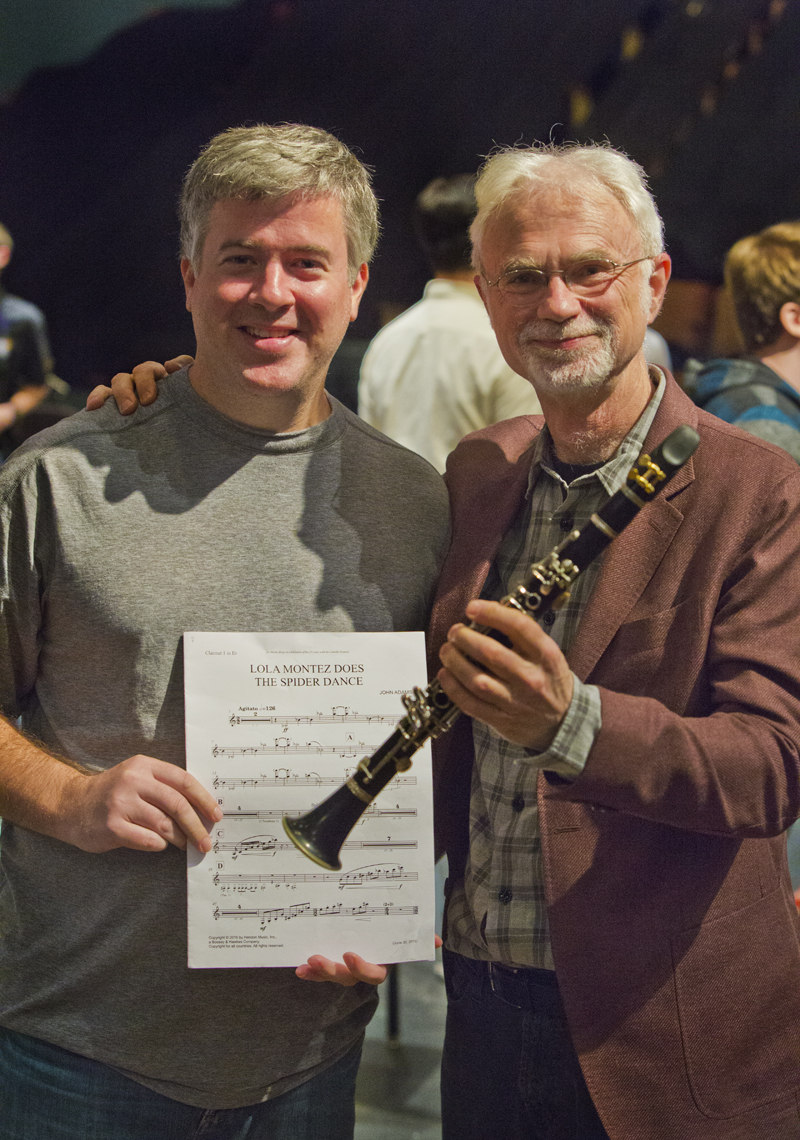 Clarinetist John Schertl got major props from John Adams for nailing his tricky solo in 'Lola Montez does the Spider Dance.' Photo by rr jones.