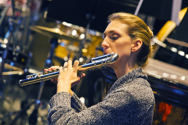 Flautist Lauren Sileo. Photo by rr jones.