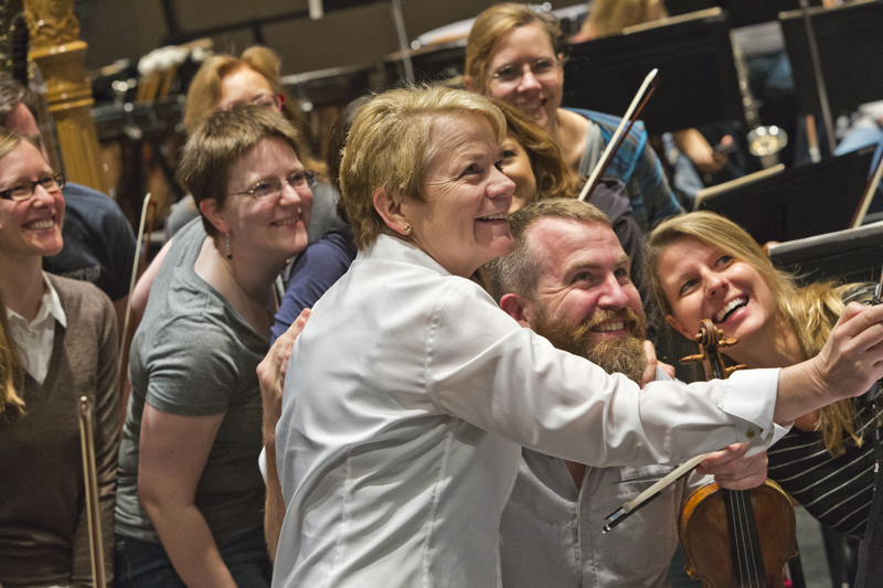Marin and Festival musicians take a selfie! Photo by rr jones.