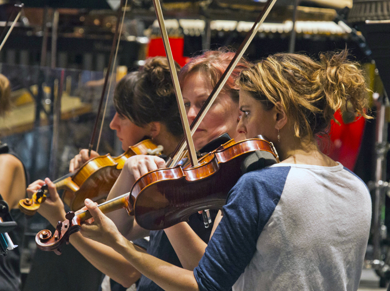 Cabrillo Festival violins. photo by rr jones