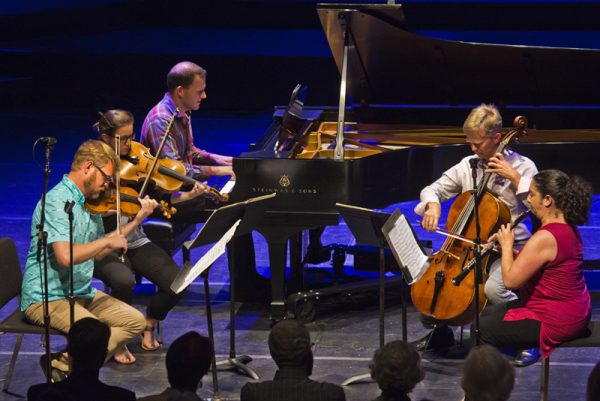 An intimate ensemble of Festival Musicians performs during the Donors Concert. photo by rr jones
