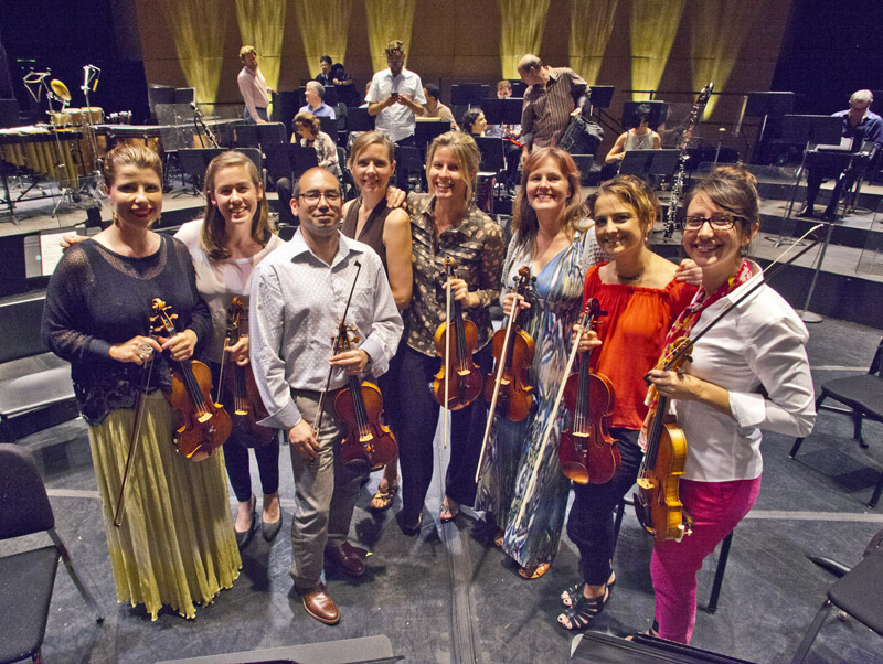 The lovely musicians of Violin II section. photo by rr jones