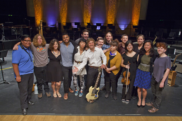 The Student Staff Ensemble, excited to perform a free concert at the Santa Cruz Civic. Photo by rr jones.
