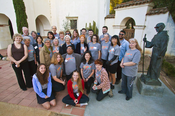 Cabrillo Festival's 2014 all-volunteer usher brigade, led by house manager extraordinaire Jennifah Chard. Photo by rr jones.