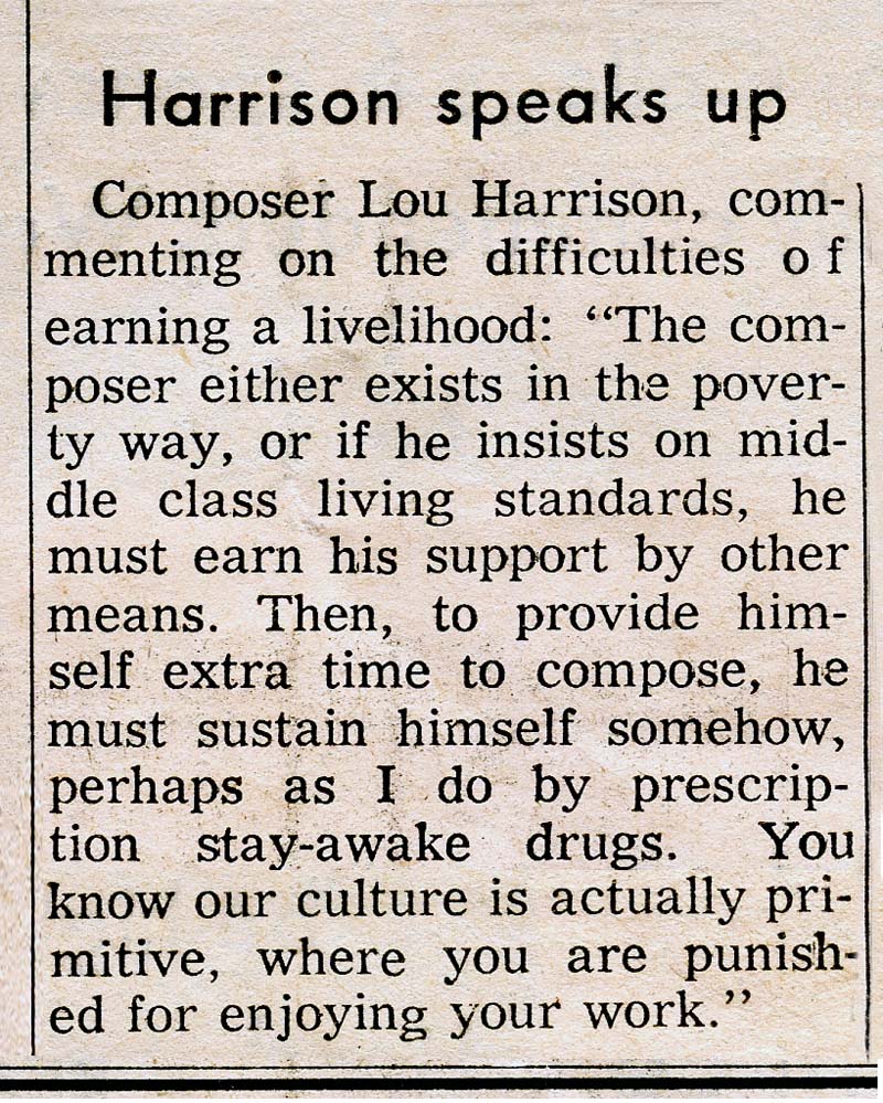 Harrison Speaks Up, 1965