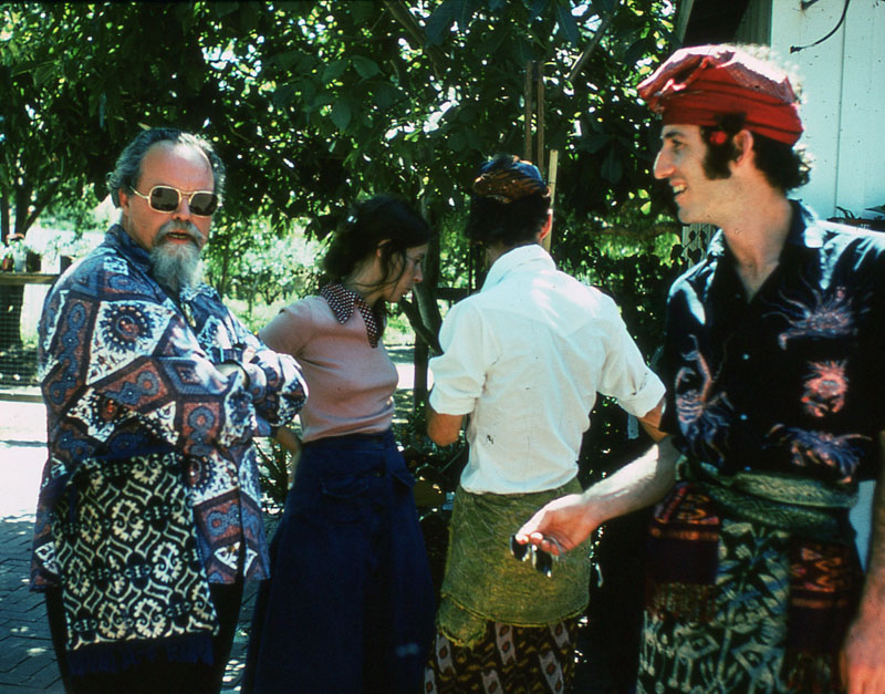 Lou Harrison with Gamelan performer, 1979