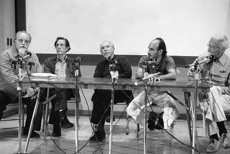 Composers Panel: Harrison, Cage, Nancarrow, Davies, Barati, 1982