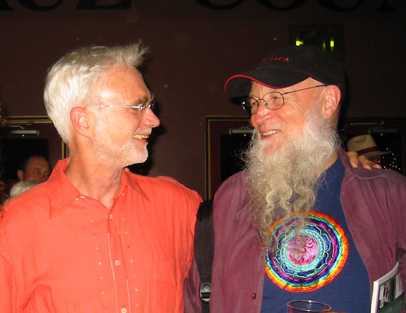 John Adams and composer Terry Riley at Cabrillo Festival, 2004