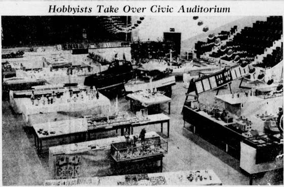 Newspaper clipping: Hobbyists Take Over Civic Auditorium